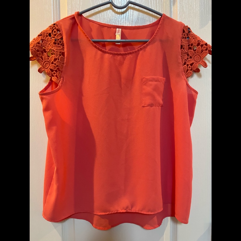 xhilaration brand blouse size large coral